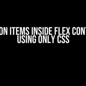 Position items inside flex container using only CSS