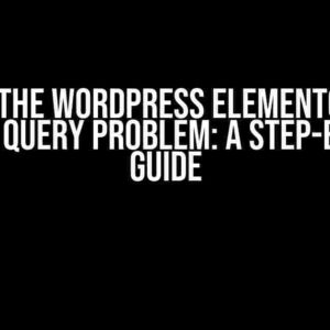 Solving the WordPress Elementor Posts Widget Query Problem: A Step-by-Step Guide